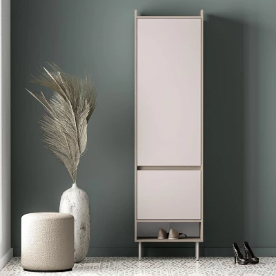 Úzká skříň do předsíně RENATE - dub cremona / kašmír