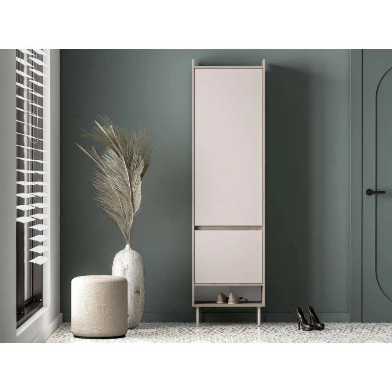 Úzká skříň do předsíně RENATE - dub cremona / kašmír