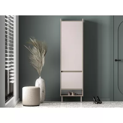 Úzká skříň do předsíně RENATE - dub cremona / kašmír