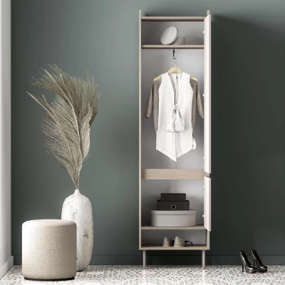 Úzká skříň do předsíně RENATE - dub cremona / kašmír