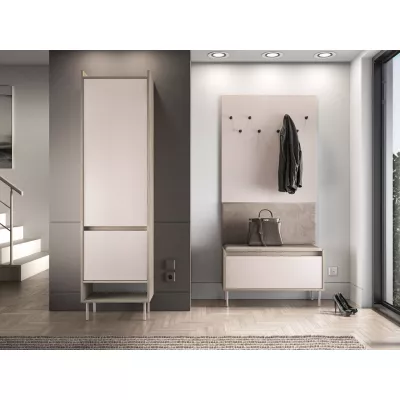 Úzká skříň do předsíně RENATE - dub cremona / kašmír