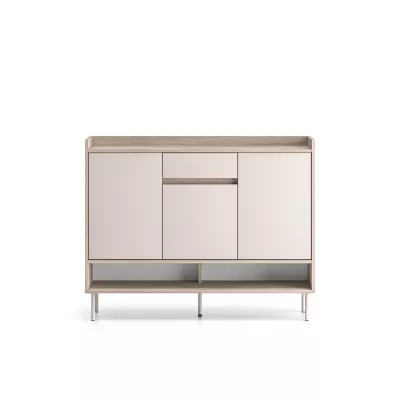 Policový botník s dvířky RENATE - dub cremona / kašmír