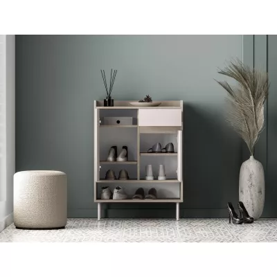 Policový botník se šuplíkem RENATE - dub cremona / kašmír