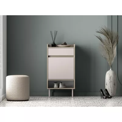 Botník s dvířky a šuplíkem RENATE - dub cremona / kašmír