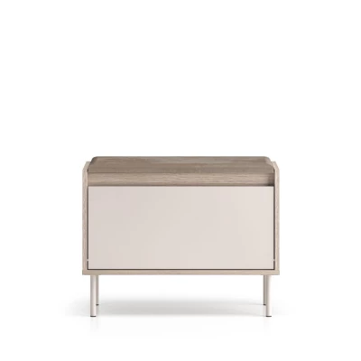 Výklopný botník se sedákem RENATE - dub cremona / kašmír / béžový