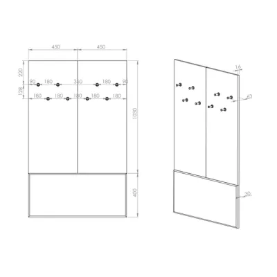Nástěnný věšák do předsíně RENATE - kašmír / béžový