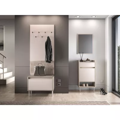 Čalouněný nástěnný věšák RENATE - kašmír / béžový