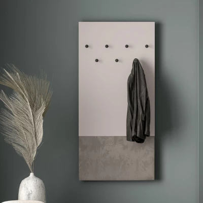 Čalouněný nástěnný věšák RENATE - kašmír / béžový