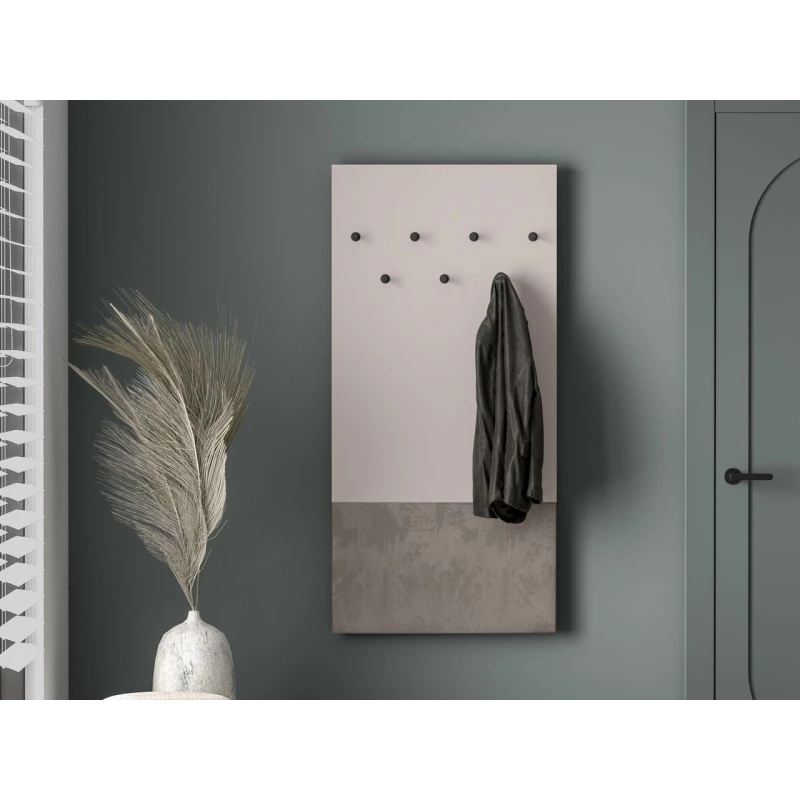 Čalouněný nástěnný věšák RENATE - kašmír / béžový