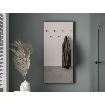 Čalouněný nástěnný věšák RENATE - kašmír / béžový