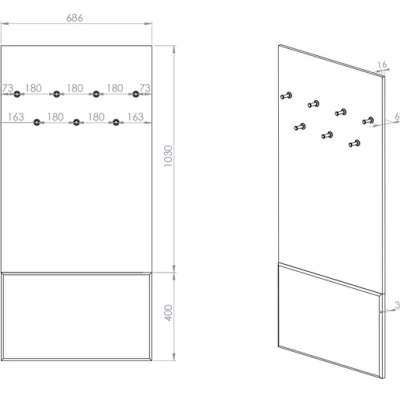 Čalouněný nástěnný věšák RENATE - kašmír / béžový