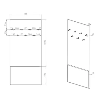 Čalouněný nástěnný věšák RENATE - kašmír / béžový