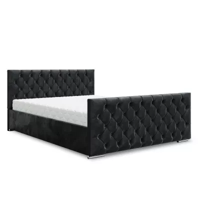 Elegantní čalouněná postel 90x200 ROSEMARIE 1 s úložným prostorem - černá