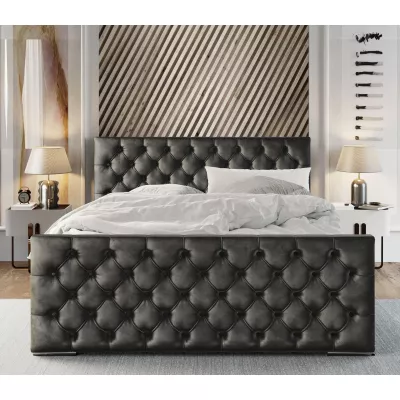 Elegantní čalouněná postel 120x200 ROSEMARIE 1 s úložným prostorem - šedá