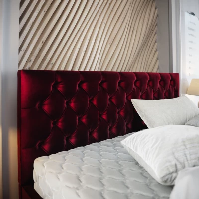 Elegantní čalouněná postel 180x200 ROSEMARIE 1 s úložným prostorem - šedá