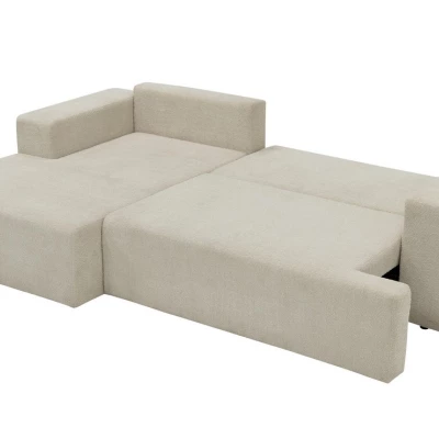 Rohová rozkládací sedačka ILUDIA - stříbrná, pravý roh