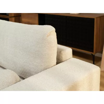 Rohová rozkládací sedačka ILUDIA - stříbrná, pravý roh