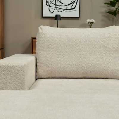 Rohová rozkládací sedačka ILUDIA - stříbrná, pravý roh