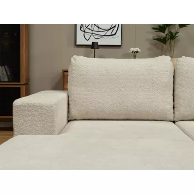 Rohová rozkládací sedačka ILUDIA - stříbrná, pravý roh