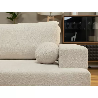 Rohová rozkládací sedačka ILUDIA - špinavá bílá, pravý roh