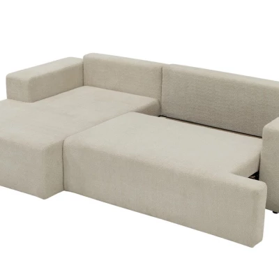 Rohová rozkládací sedačka ILUDIA - špinavá bílá, levý roh