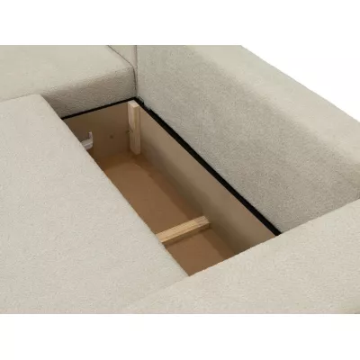 Rohová rozkládací sedačka ILUDIA - špinavá bílá, levý roh