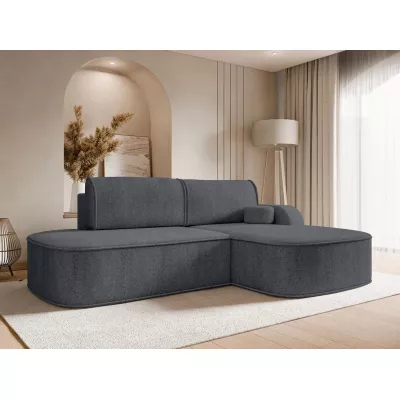 Rohová sedací souprava FESTIA - antracitová, pravý roh