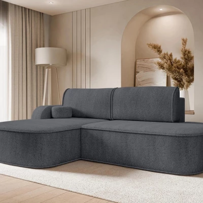 Rohová sedací souprava FESTIA - antracitová, levý roh