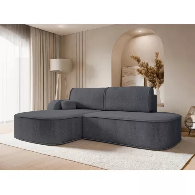 Rohová sedací souprava FESTIA - antracitová, levý roh
