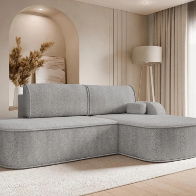 Rohová sedací souprava FESTIA - šedá, pravý roh