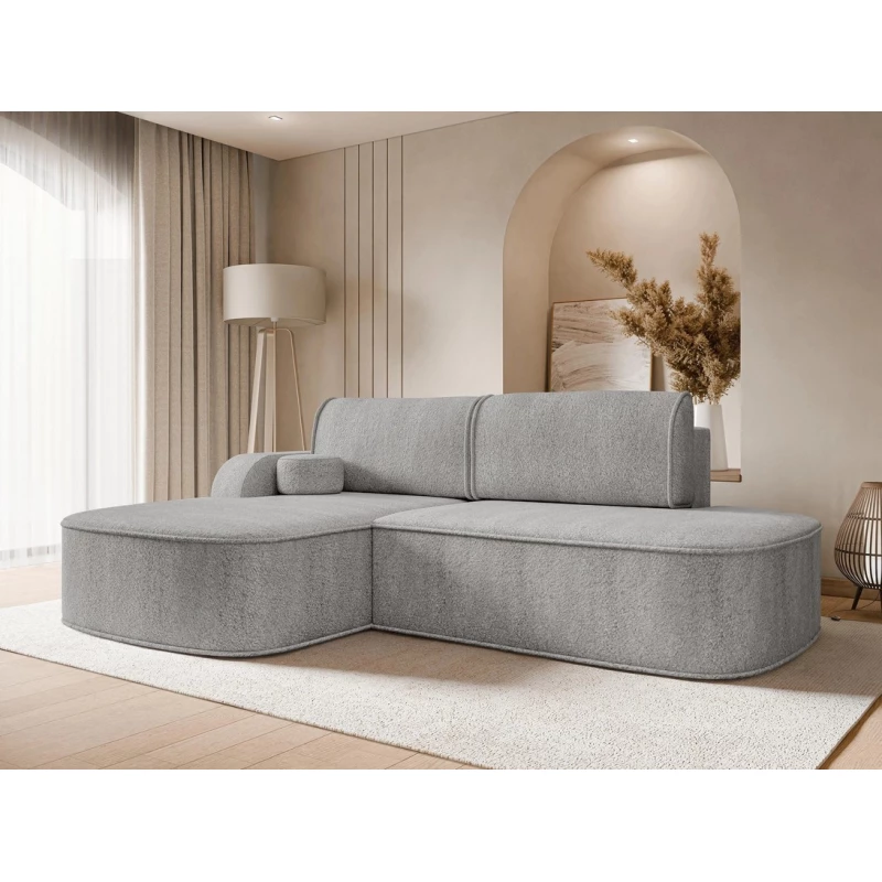 Rohová sedací souprava FESTIA - šedá, levý roh