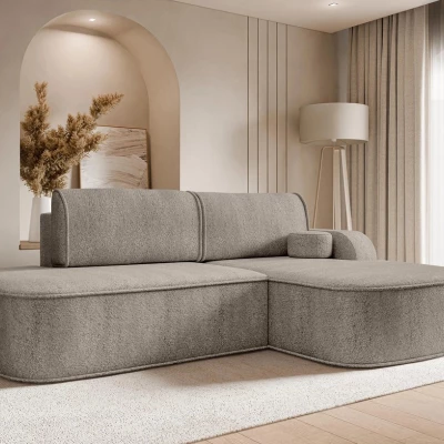 Rohová sedací souprava FESTIA - béžová, pravý roh