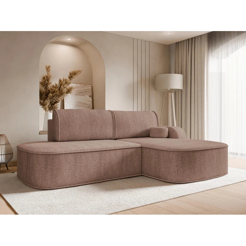 Rohová sedací souprava FESTIA - hnědá, pravý roh