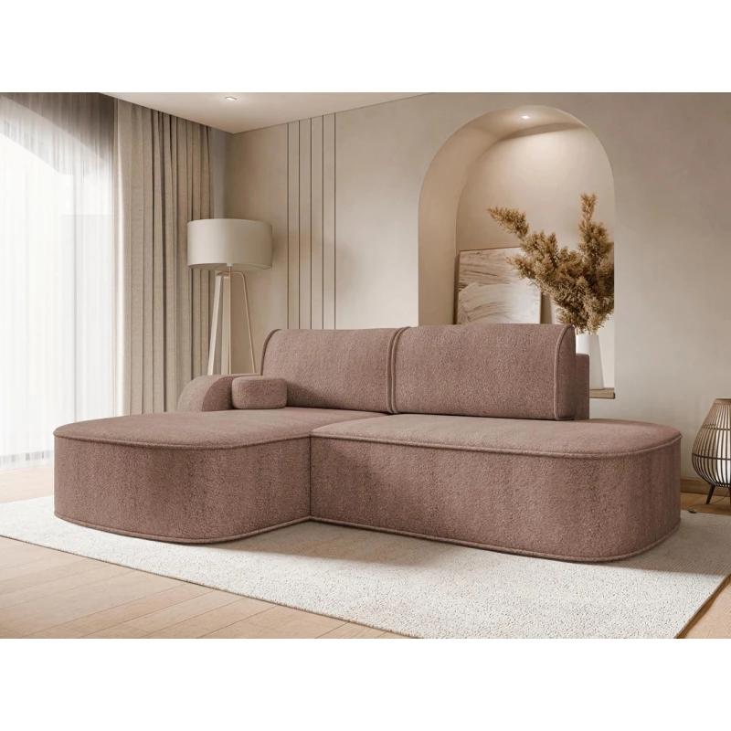 Rohová sedací souprava FESTIA - hnědá, levý roh