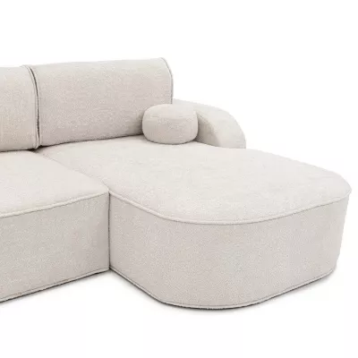 Rohová sedací souprava FESTIA - šedá, pravý roh