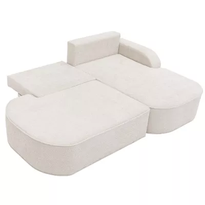 Rohová sedací souprava FESTIA - béžová, levý roh