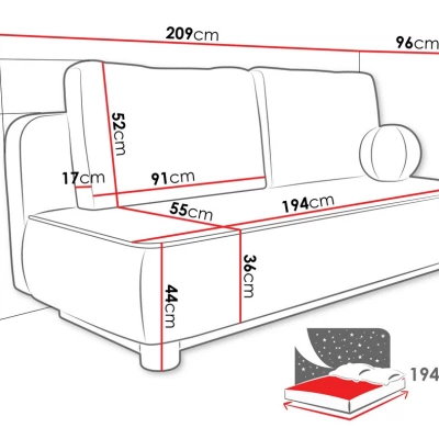 Designová dvoumístná pohovka ORELOA - ecru
