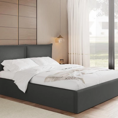 Čalouněná dvojlůžková postel 180x200 JOESON - ocelová šedá