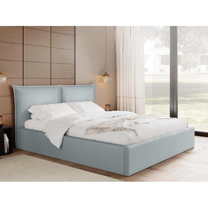 Čalouněná dvojlůžková postel 160x200 JOESON - světlá šedá