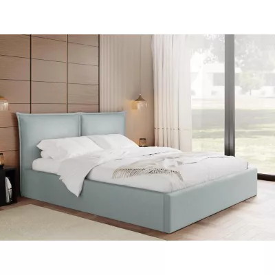 Čalouněná dvojlůžková postel 160x200 JOESON - světlá šedá