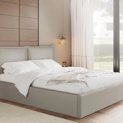 Čalouněná dvojlůžková postel 160x200 JOESON - béžová