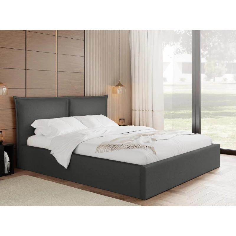 Čalouněná dvojlůžková postel 160x200 JOESON - ocelová šedá