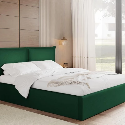 Čalouněná dvojlůžková postel 160x200 JOESON - zelená