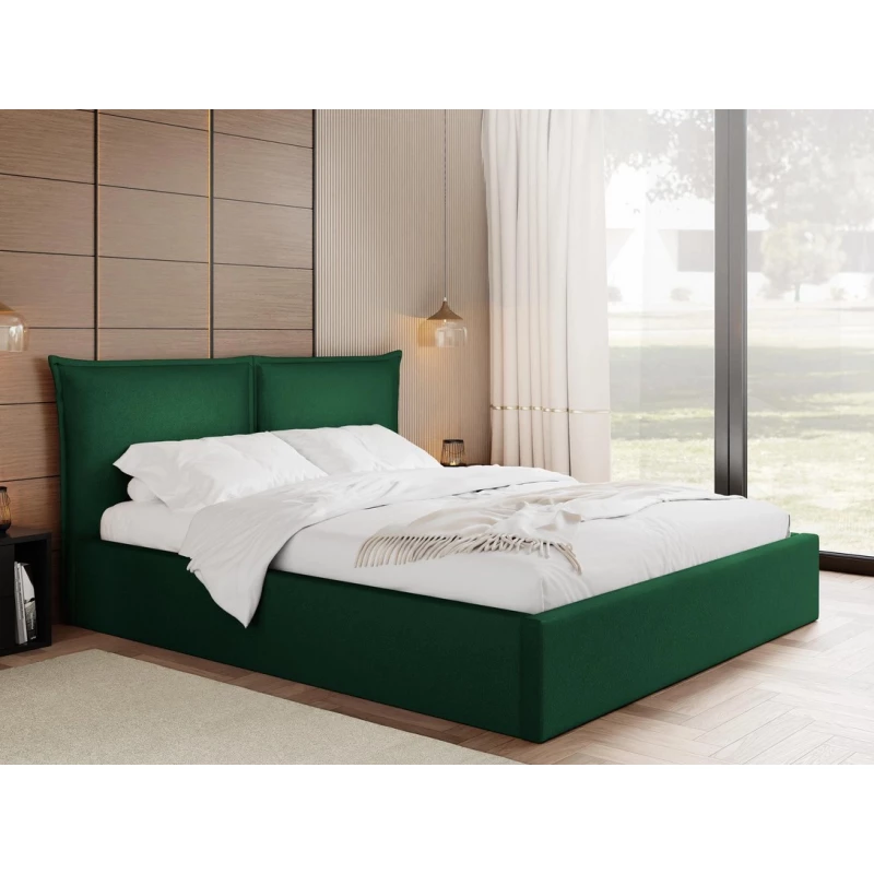 Čalouněná dvojlůžková postel 160x200 JOESON - zelená