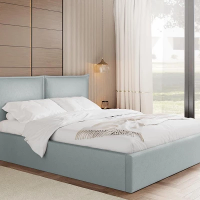 Čalouněná dvojlůžková postel 140x200 JOESON - světlá šedá