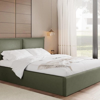 Čalouněná dvojlůžková postel 140x200 JOESON - khaki
