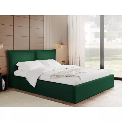 Čalouněná dvojlůžková postel 140x200 JOESON - zelená