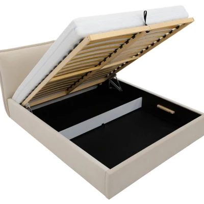 Čalouněná dvojlůžková postel 160x200 JOESON - khaki