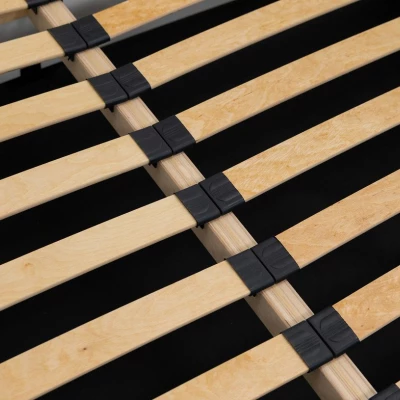 Čalouněná dvojlůžková postel 140x200 JOESON - béžová