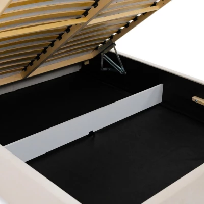 Čalouněná dvojlůžková postel 140x200 JOESON - khaki